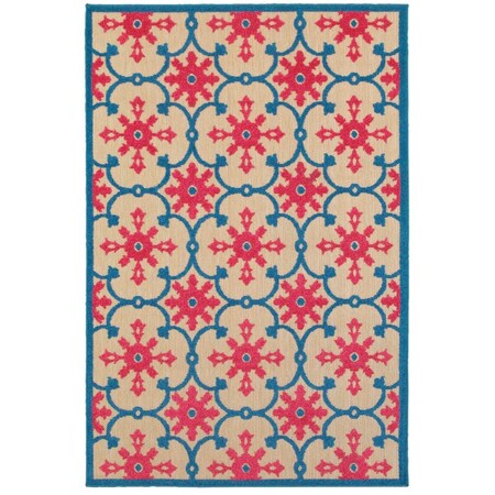 Oriental Weavers Cayman 190L9 5x8 Rectangle - Sand/ Pink-Polypropylene C190L9160230ST